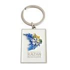 Custom Wholesale souvenir soft enamel vogue metal name rectangle company logo keychain