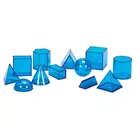 Gelsonlab HSMM-056 12pcs Plastic Geometry shapes set , Geometry model set, Geometric solids blocks