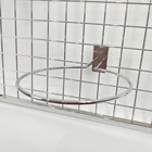 Chrome metal wire football display stand ball holder rack for supermarket