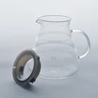 700ml Transparent high borosilicate glass tea pot with stainless steel lid handle