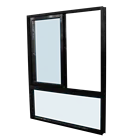 tinted glass aluminum vertical sliding window with mosquito screen for australian market