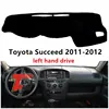 Taijs Factory left hand drive and right hand drive car dashboard cover for Toyota Succeed 2011-2012 car dashboard mat for probox