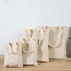 Handmade custom bag student shoulder drawstring tote bag cotton canvas