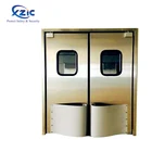Cold room free door swing opening pu insulated shopping mall kitchen stainless steel food factory impact resistant doors