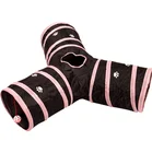 Cat Outdoor Play Tunnel Pet Funny 3 Way Tunnel Easy To Carry Cat Tunnel Toy