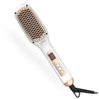 Electric Straightening Hair Brush 2 In 1 Hair Straightener Curler Ceramic Hair Straightener Brush
