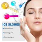 Amazon hot sale Biopolymer gel ice Custom Face Massage ice globes for Reduce slim lines and tighten face skin