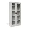 CKD white iron dishes showcase display cabinet/two full glass sliding doors 6-tier kitchen pantry cupboard design for dubai