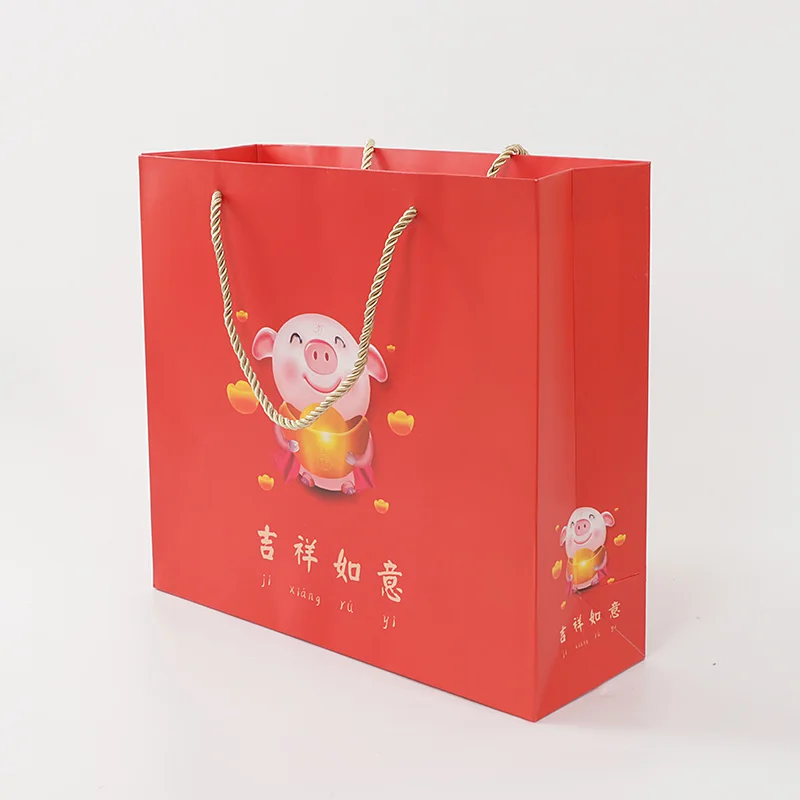 eco-friendly brown kraft gift craft shopping paper bag with