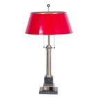 Red table lamp luxury bedside elegant desk lamp Metal shade Marble base
