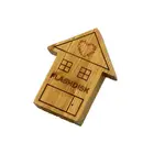 New Product Free Sample 8GB Wooden House Shape USB Flash Pen Drive For Cool Gadgets