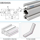 Industrial cnc T Slot Aluminum Extrusion Manufacturer 6105 slot 6 2040 aluminium extrusion for 20 series for industry