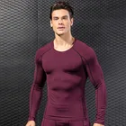 Custom T Shirt Dry Fit Gym Shirt Custom Logo Men's Fitness Running Gym T Shirt Dry Fit Blank Long Sleeves