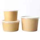 China manufacturer disposable kraft paper bowls with lid soup cup