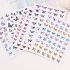 Nail Sticker Nail Art Designs 24 Designs Manicure Japanese Colorful Butterfly Adhesive Nail Art Sticker