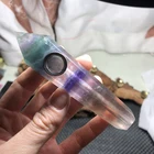 Wholesale Just Out Of The Latest Products Natural Quartz Crystal Color Fluorite Pipe To Help Smoking Cessation