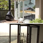 Low-E glass accordion kitchen custom bi fold aluminum folding doors for veranda