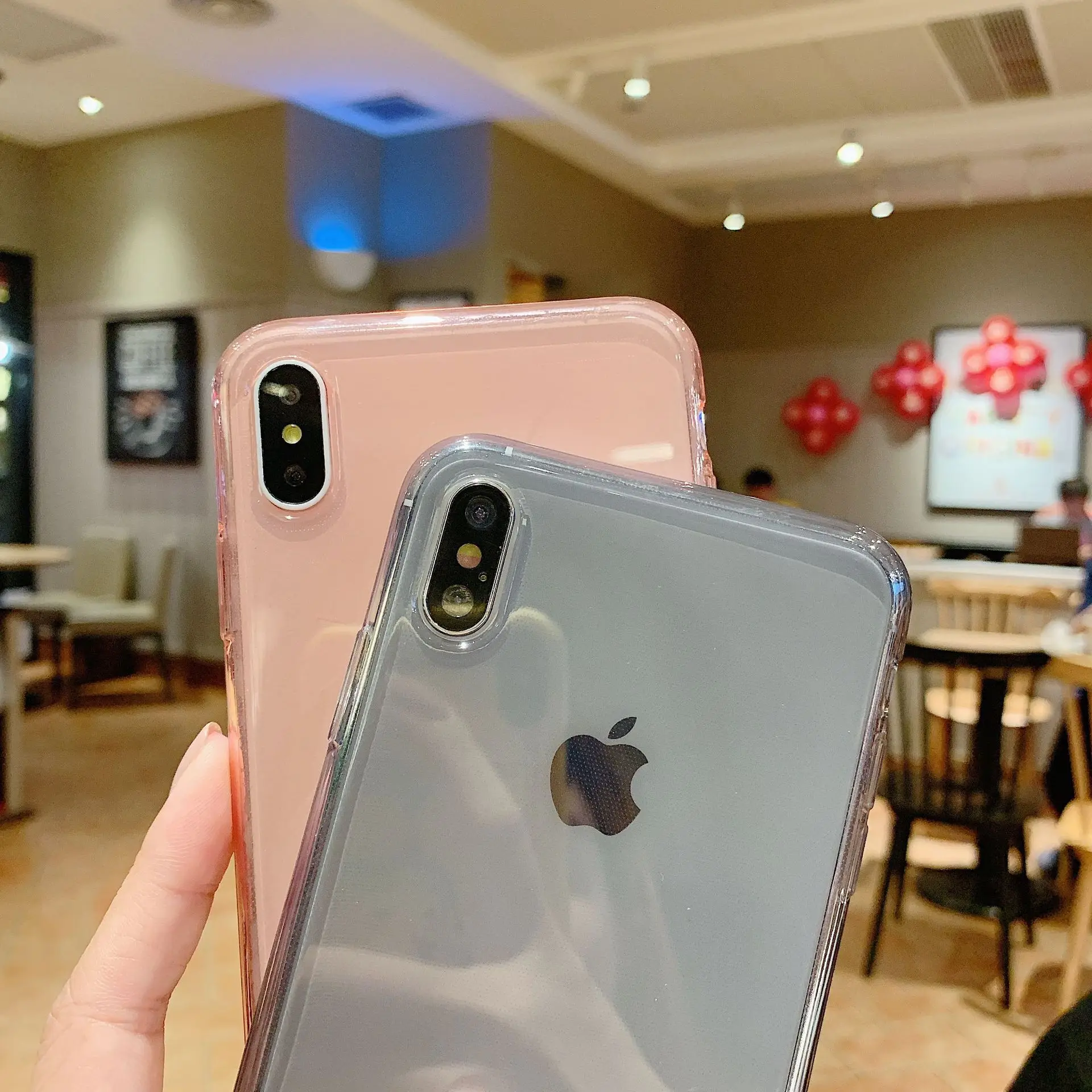 Transparent Colours TPU Phone Case For iPhone 11/12/X/XSMAX/XR/6/7/8Plus Silicone  Ultra Thin TPU Mobile phone Back Cover