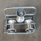 Cable Transmission Line Triple Aluminum Sheaves Corner Ground Roller
