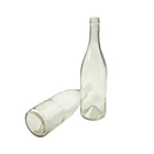 750 ml transparent burgundy glass wine bottle