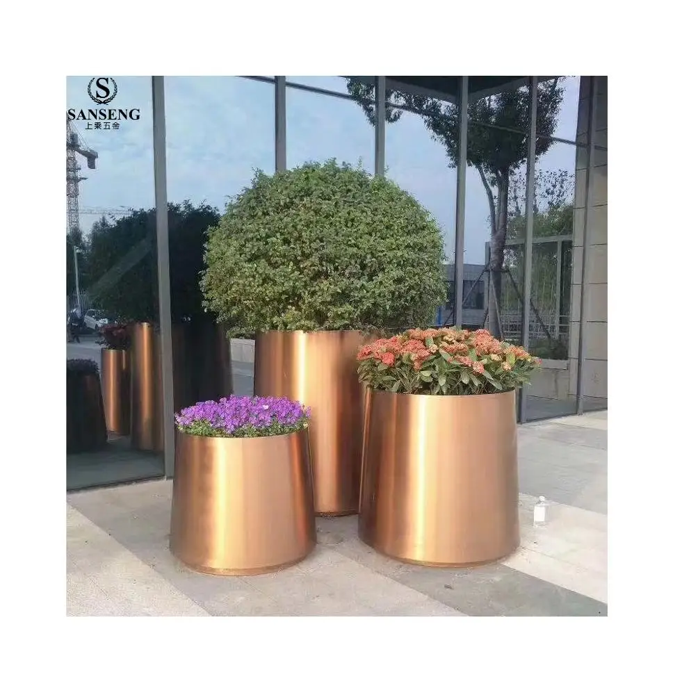 Современные Декоративные Большой Высокий латунь Металл золото нержавеющая сталь ваза для цветов