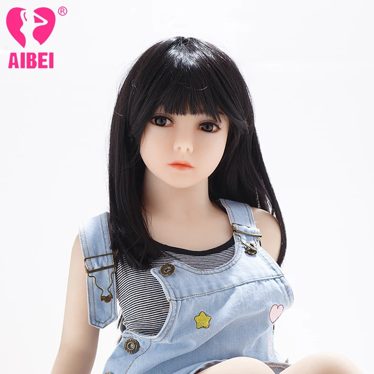 AIBEI 100cm Gerçek Aşk Düz Meme Küçük Sevimli Japon Kız Mini Seks Bebek