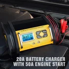 Display Battery Charger LCD Display Heavy Duty 12V 20A Car Battery Charger With Engine Start