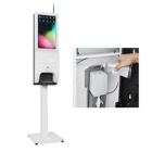 Indoor Freestanding 3G WiFi Network Digital Advertising LCD Display with auto sanitizer dispenser