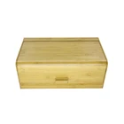 2019 Best Selling Bamboo Large Capacity Bread Box/ Countertop Bread Storage for Kitchen Counter Retro Bread Bin