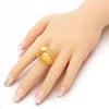 Ethlyn Jewelry Ethiopian Hollow Ring for Women Gold Plated Copper Alloy Big Rings Charm Party Jewelry African Arab Items R77