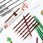 2B/HB Pencil With Black Red Blue Stripping Wooden Black And Set Eraser Pencil Oem Wood Accessory Lead School Packaging Office
