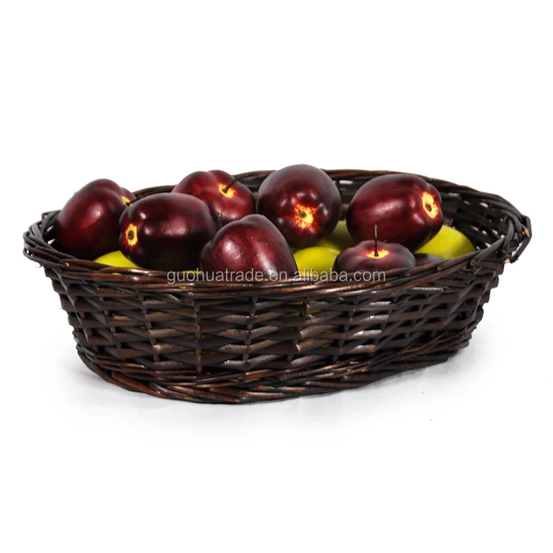 willow fruit basket, wicker fruit tray