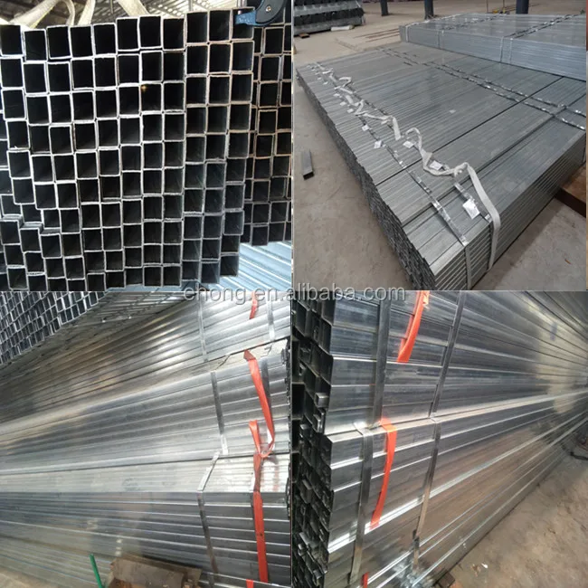 75*75mm structure building material scaffolding galvanized rectangular gi square pipe tube