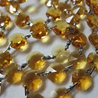 MH-L032 14mm crystal octagonal beads hanging crystal beads chandelier crystal garland chain