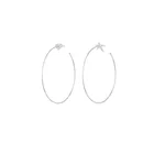 Popular Multiple Diameter Jewelry Exaggerated Silver Plated Crystal Cubic Zirconia Stone Big Hoop Earrings For Women