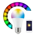 Wi-Fi smart led light bulb E27/E26/B22 RGBCW 7W Google Home Alexa Tmall Genie Voice Mobile Phone tuya APP