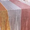 European And American Wedding Rose Gold Table Runner, Golden Silver Sequins Birthday Party Banquet Decoration Table Runner /