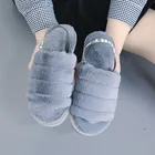 Slippers Plush Winter Fluffy Furry Slippers House With Fur Slides Female Warm Soft Indoor Plush Slippers Women