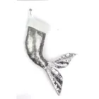 Christmas Colorful Mermaid Tail Christmas Stocking Decoration Sequined Mermaid Tail Christmas Holiday Stocking
