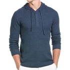 Plain Dyed Male High Quality Placket Button Up Hoodie