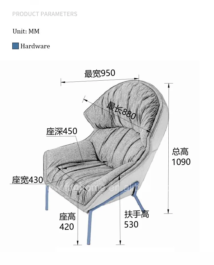 独特的客厅椅子家具豪华家用办公椅休闲椅