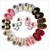 Moccasins Newborn First Walkers Stripe PU Leather Paillette Children Tassels Baby Shoes