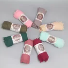 Top-selling Crumple Cotton Shals Crinkle hijabs Muslim Cotton Hijab 180x90 size Scarf For Women