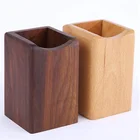 Wholesale Creative multifunctional log pen bucket Office Supplies desktop wooden pen holder wooden marker pen container