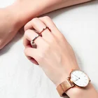 Titanium Ring High Quality Fancy Rose Gold Diamond Titanium Steel Jewelry Ring For Lady