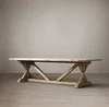 DT-1505 Elm Wood Furniture K Shape Leg Old Elm Dining Table