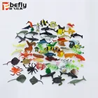 Plastic Small Toys 2020 Shantou Factory Hollow Plastic 64pcs Sea Animal Small Toys For Kids