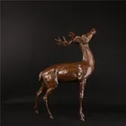 Hot Sale outdoor Garden decoration life size brass stag deer sculpture cast deer statue