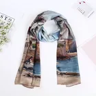 luxury young girl tube silk scarf head wrap vendor silk twill scarf hand roll hangzhou