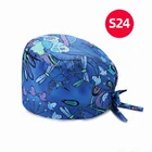Nurse Doctor ER Chemo Surgery Skull Handmade 100% Cotton Nurse Cap Tie Back Nursing Surgical Cap